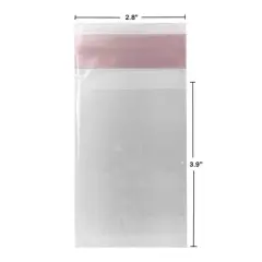 UOFFICE Pack of 1,000 Clear Resealable Cellophane Bags, 2.8" x 3.9"- 1.2 Mil