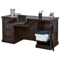 Executive Wood Desk Brown Martin Furniture