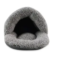 Sleepy Pet Slipper Covered Dog Bed - Silver