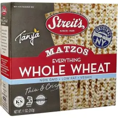 Streits - Whole Wheat Everything Matzos - Case of 12/11 oz