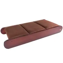 Pet Adobe Folding Nonslip Padded Wood Dog & Puppy Ramp - 18" Height, Brown