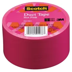 Scotch Duct Tape, 1.88 Inches x 20 Yards, Hot Pink