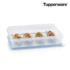 Tupperware Large Star Snack Food Storage Container: Air Tight, Dishwasher-Safe, 14.75 Volume, Blue/Clear