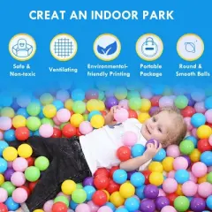 Costway Kid Outdoor Indoor Princess Play Tent Playhouse Ball Tent Toddler Toys w/ 100 Balls
