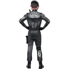 Inspirit DesignsFortnite Boys' 8-Ball Halloween Costume Jumpsuit - Black Small 4-6