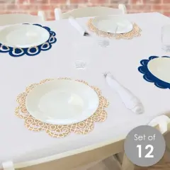 Big Dot of Happiness Ramadan - Eid Mubarak Party Round Table Decorations - Paper Chargers - Place Setting For 12