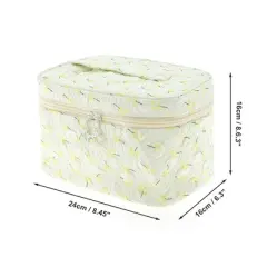 Unique Bargains Floral Large Square Makeup Bag 1 Pc