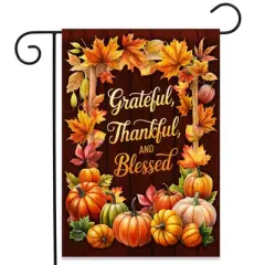 Briarwood Lane Fall Thanksgiving Double Sided Garden Flag 12x18 For Outdoor Thankful Blessings For Thanksgiving Garden Flag Flags For Outside