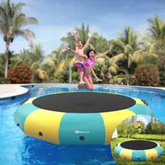 Infans 12FT Inflatable Water Bouncer Splash Padded Water Trampoline