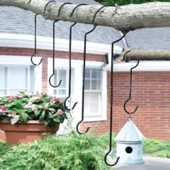 Collections Etc Outdoor Plant Hanger Hooks - Set of 6