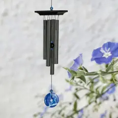 Woodstock Wind Chimes For Outside, Garden D&eacute;cor, Outdoor & Patio D&eacute;cor, Woodstock Blue Lapis Chime Black Wind Chimes
