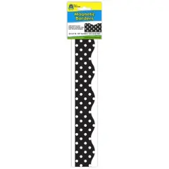 Teacher Created Resources&reg; Magnetic Borders, Black Polka Dots, 24 Feet