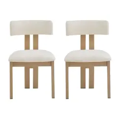 Christopher Knight Home Astura Iron Frame Upholstered Dining Chairs (Set of 2)