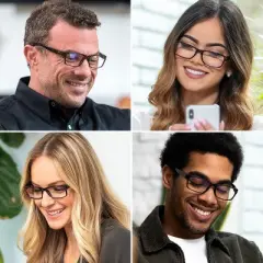 Readerest 2.25 Magnification Blue Light Blocking Computer Eyeglasses With Thin Reflective Lens, Light Blue