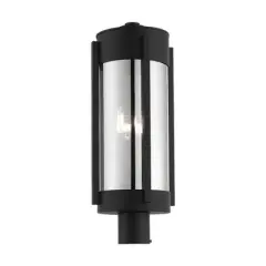 Livex Lighting Sheridan 3 - Light Post Light in  Black/Brushed Nickel
