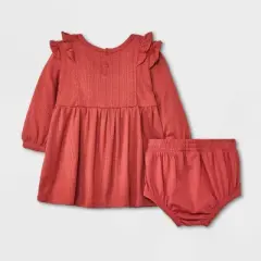 Grayson Collective Baby Girls' Solid 2pc Top & Bottom Set - Red