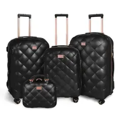 New York Xpress WD-8810, 4 PC Hard Shell Luggage Expandable Ligthweight with Spinner Wheels TSA Lock 14", 20", 25", 29"
