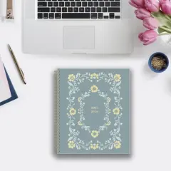 Blue Sky 8"x10" 2025-2026 Weekly/Monthly Spiral Planner Smooth Frosted Sammie Green