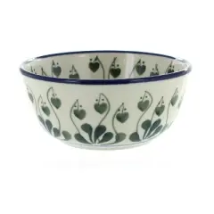 Blue Rose Polish Pottery 17 Ceramika Dessert Bowl