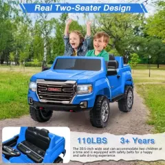 24V 2-Seater Ride On Truck Car, Licensed GMC Battery Powered Electric Kids Car with Remote Control, Ride On Toys for Kids