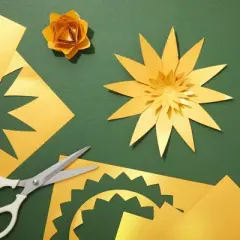 Best Paper Greetings 48-Sheet Glitter Craft Paper for DIY, Origami, Paper Flowers, Double Sided, Gold, 8.5" x 11"