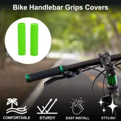 Unique Bargains Bike Handlebar Grips Covers 4.92" Green 1 Pair