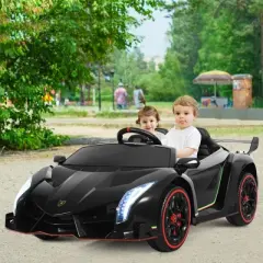 Costway 12V 2-Seater Licensed Lamborghini Kids Ride On Car w/ RC & Swing Function