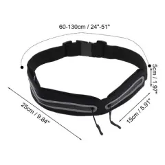 Unique Bargains Double Pocket Running Waist Pack 1 Pc