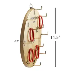 GSE Hookey Ring Toss Game for Adults & Kids, Wall Mounted Ring Toss Game Indoor/Outdoor for Family and Friends