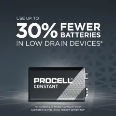 Duracell Procell Battery Alkaline Size 9V (6 Boxes of 12)