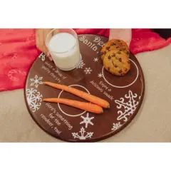 Toscana Dear Santa Round Serving Christmas Tray
