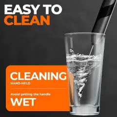 EZBASICS Milk Frother Wand, Handheld Milk Frother Drink Mixer, Electric Whisk Foam Maker for Coffee, Stainless Steel Whisk Coffee Enthusiasts Gift