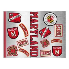 NCAA Maryland Terrapins Varsity Thirst Water Bottle - 24oz: Stainless Steel, Plastic Lid