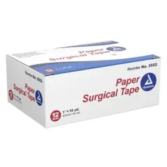 Dynarex Paper Surgical Tape, White, 1 in x 10 yds