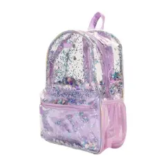 Packed Party Backpack, Women's Fashion Shoulder Knit Book Bag; Trendy Unicorn Confetti Look for School, Work, and Travel (Purple -Party Like a