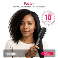 SUGIFT Hair Straightening Comb-Ionic Hair Brush Straightener for Women with 5 Temp Settings