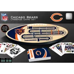 MasterPieces Officially Licensed  NFL Chicago Bears Wooden Cribbage Game for Adults