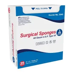 Dynarex 12-Ply Gauze Sponge 4 X 4'' Sterile 2 per Pack