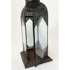Essential Decor & Beyond 19" Moroccan Metal Hanging Lantern Decorative Accent