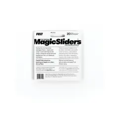 Magic Sliders 20pk 3/4" Round Ultra HD Self-Stick Adhesive Pads Brown