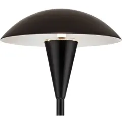 John Timberland Grant 18" High Black LED Mushroom Path Lights Set of 2