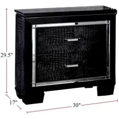 Sapphtopaz Modern Nightstand with 2 Drawers Bedside Table, Night Stand for Bedroom, Living Room