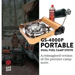 GasOne Premium Propane or Butane Camp Stove with Convenient Carrying Case - Patented, GS-4000P