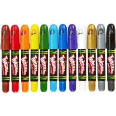 Crayola Twistables Slick Stix Crayons, Assorted Metallic Colors, Set of 12