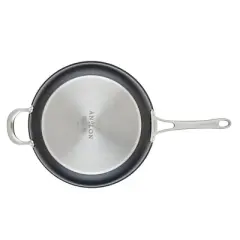 Anolon X Hybrid 12" Nonstick Induction Frying Pan with Helper Handle Super Dark Gray