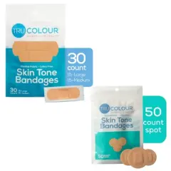 Tru-Colour Skin Tone Shade Adhesive Bandage Assorted Shapes, Beige