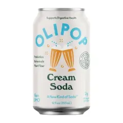 OLIPOP Cream Soda Prebiotic Soda - 4ct/12 fl oz Cans
