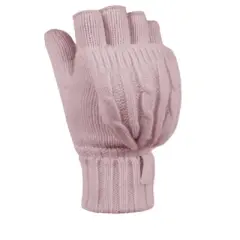Women's Melinda Cable Knit Fingerless Gloves | Size One Size - Lilac