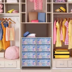 Sorbus Fabric Dresser with Drawers for Children's Room Blue