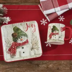 Park Designs Farmhouse Snowman Salad Plate Set of 4